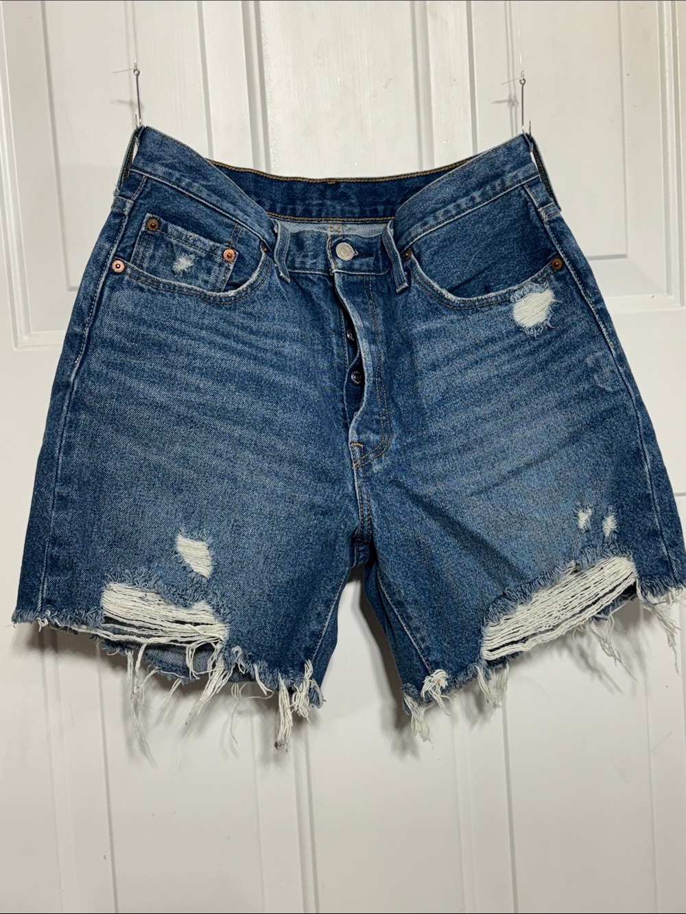 Women’s Levi’s Distressed Denim Shorts - Blue